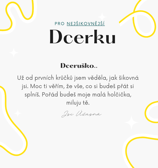 Věnování pro dceru - první krůčky