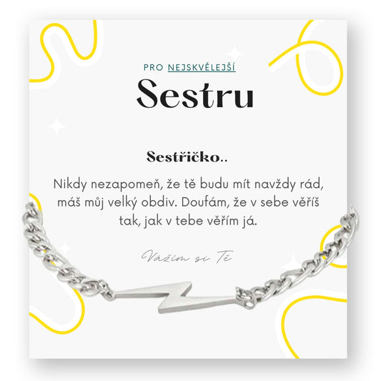 Sada pro sestru - Blesk řetízek na ruku/nohu