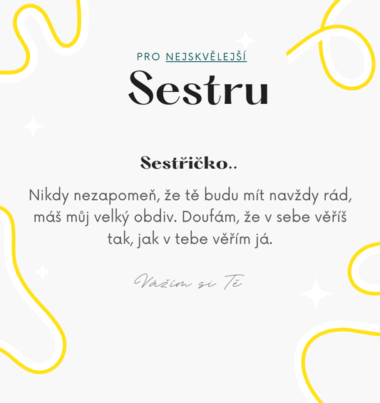 Věnování - Nejskvělejší sestra