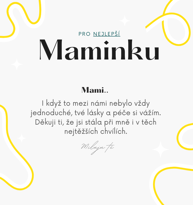 Věnování pro maminku - láska a péče