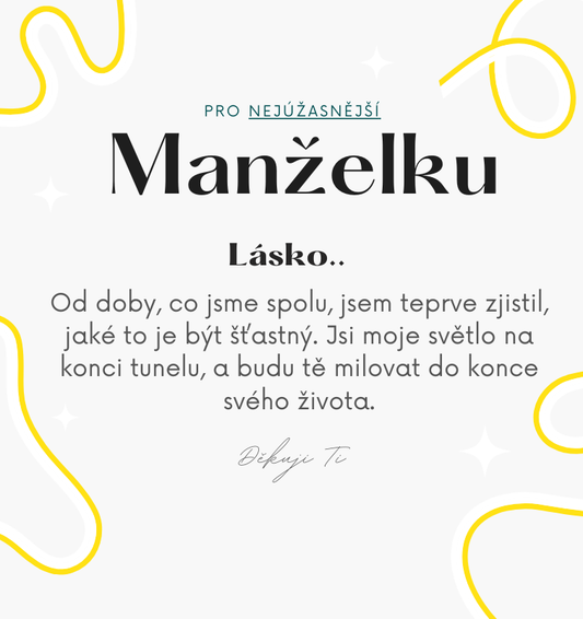 Věnování - Nejúžasnější manželka