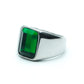 zelený kámen v prstenu levně