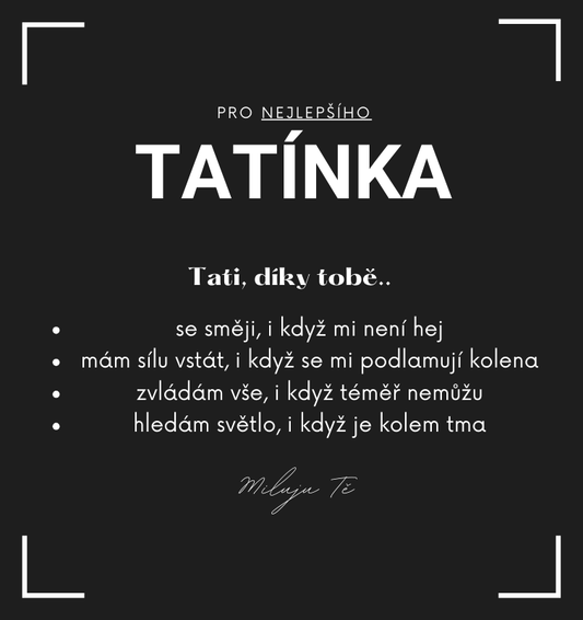 Věnování pro tatínka - díky tobě