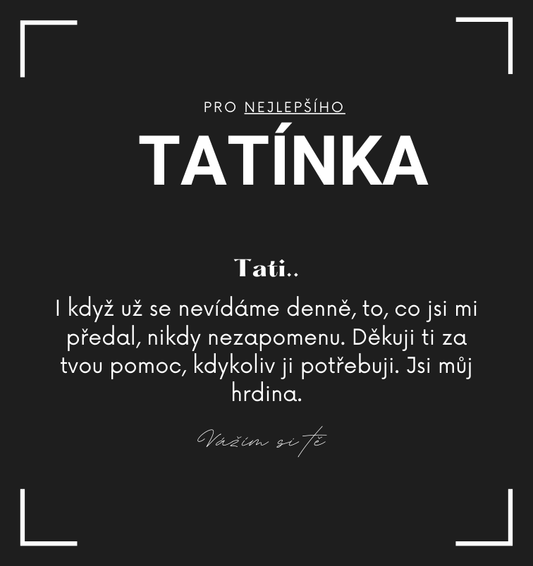 Věnování pro tatínka - můj hrdina